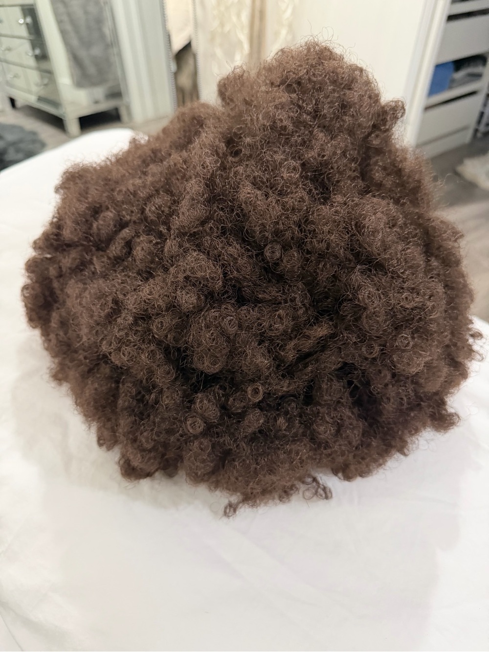 Kids Brown Curly Hairpiece - Natural-Look Wig